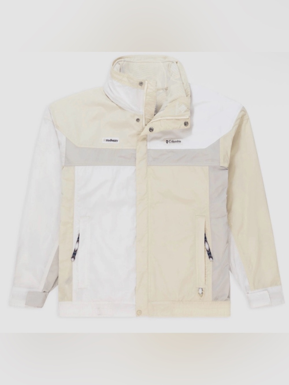 NWT: Columbia+Madhappy Colab Unisex Bugaboo Interchange Jacket, Chalk, sz XS
